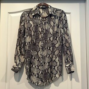 Zara Oversized Snake Print Blouse